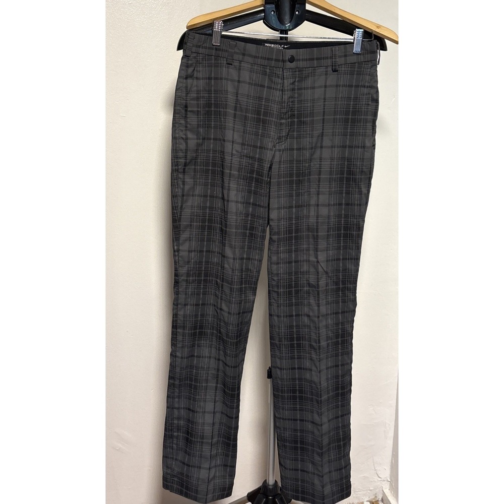 Nike Golf Pants Mens SZ 32X32 TOUR PERFORMANCE Dri Fit Plaid Preppy